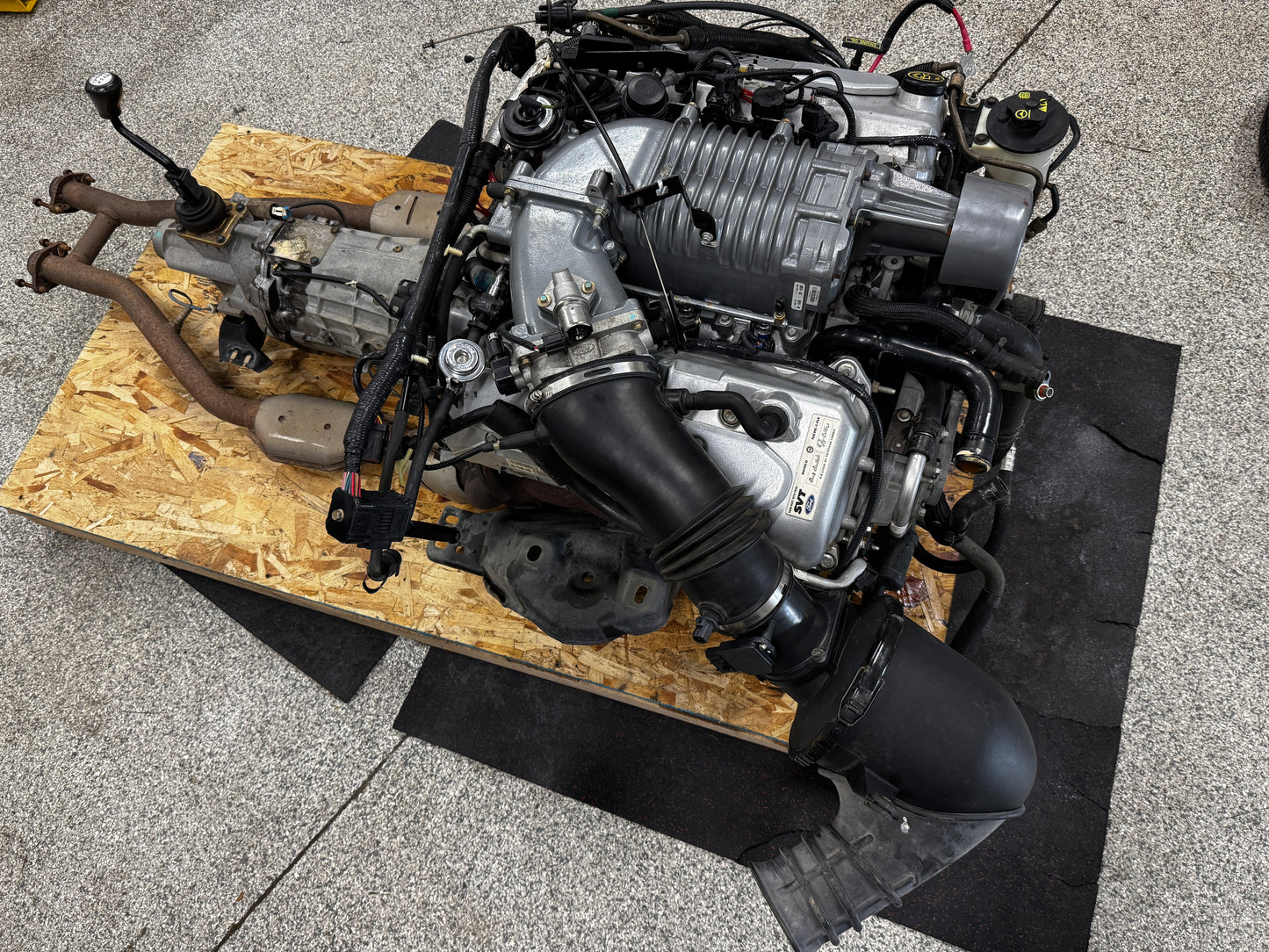 2003 Mustang Cobra SVT Supercharged 4.6 DOHC Engine Drivetrain T 56 Transmission 50k Miles