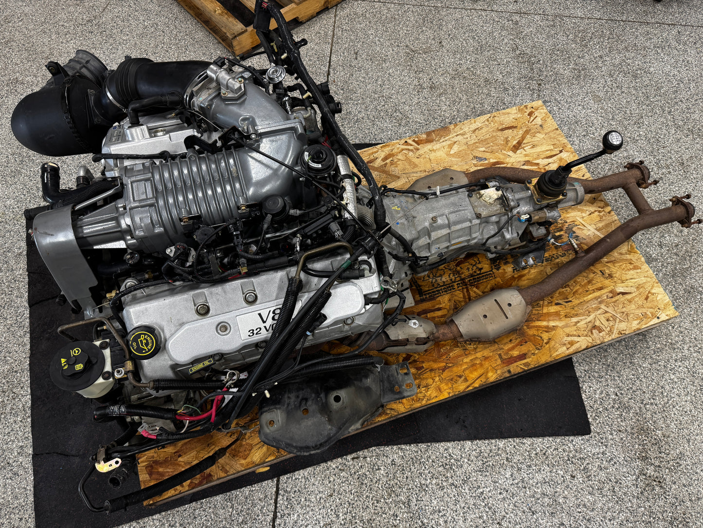 2003 Mustang Cobra SVT Supercharged 4.6 DOHC Engine Drivetrain T 56 Transmission 50k Miles