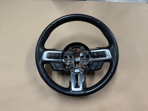 2018-2023 Ford Mustang Leather Steering Wheel Black "Manual"