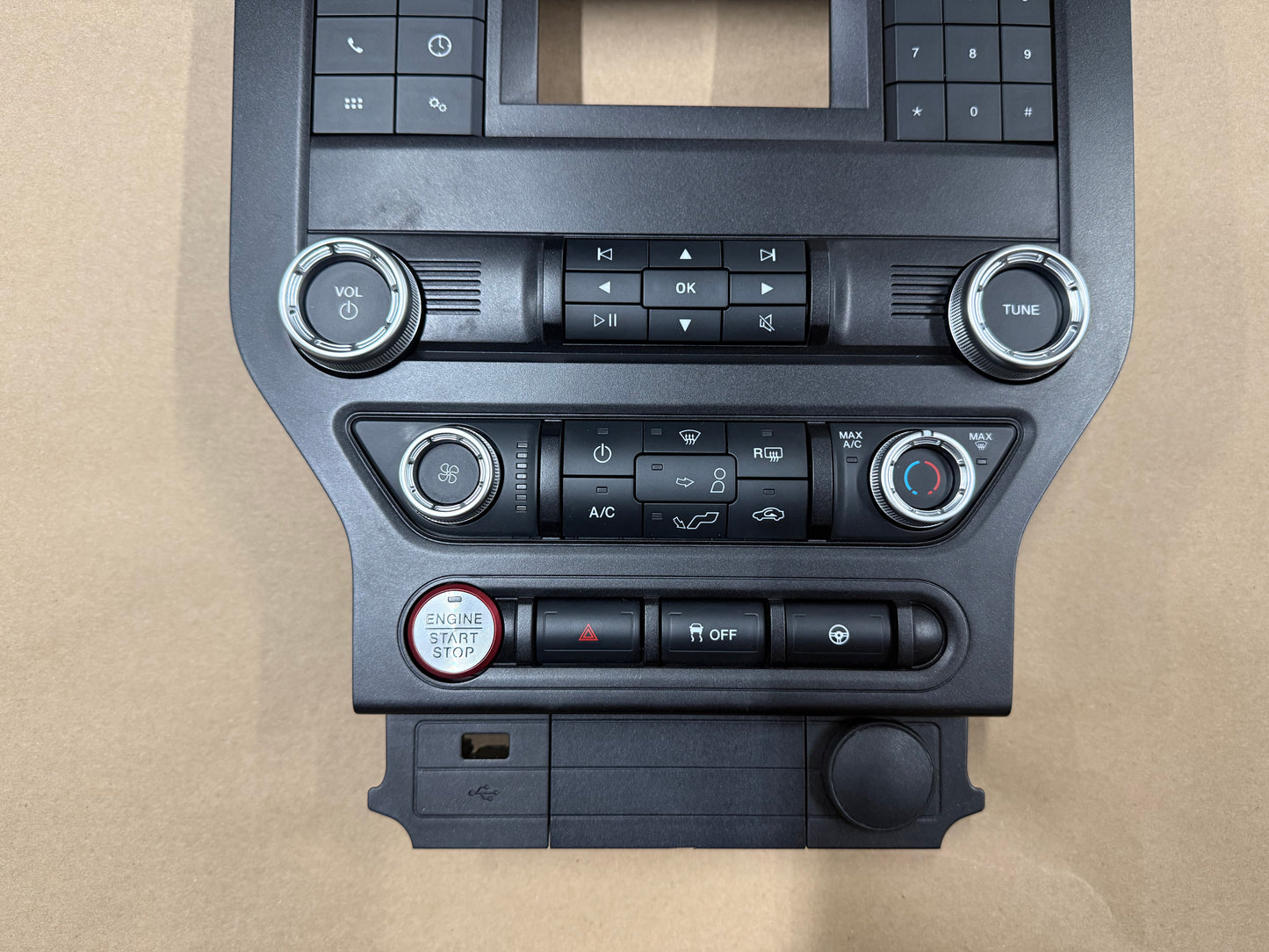 2018-2023 Ford Mustang GT Face Plate Radio Trim Piece