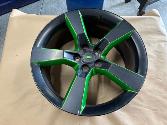 2010-2013 Chevrolet Camaro SS 20x9" Black/Green Wheel Rim