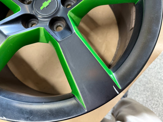 2010-2013 Chevrolet Camaro SS 20x9" Black/Green Wheel Rim