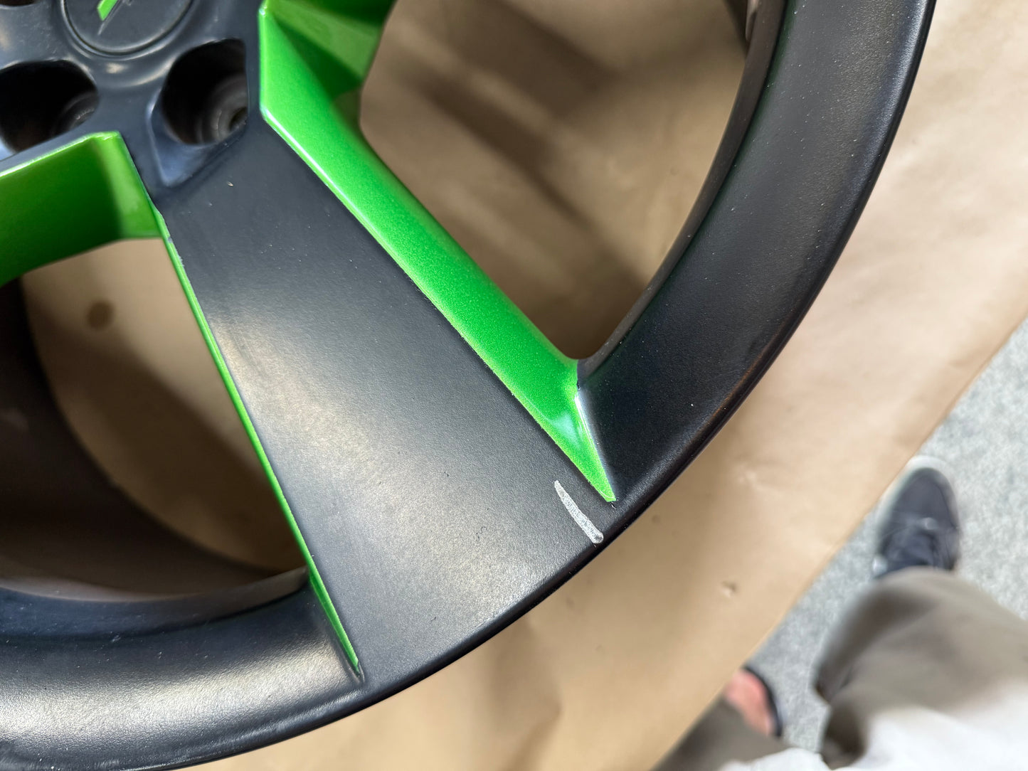 2010-2013 Chevrolet Camaro SS 20x9" Black/Green Wheel Rim