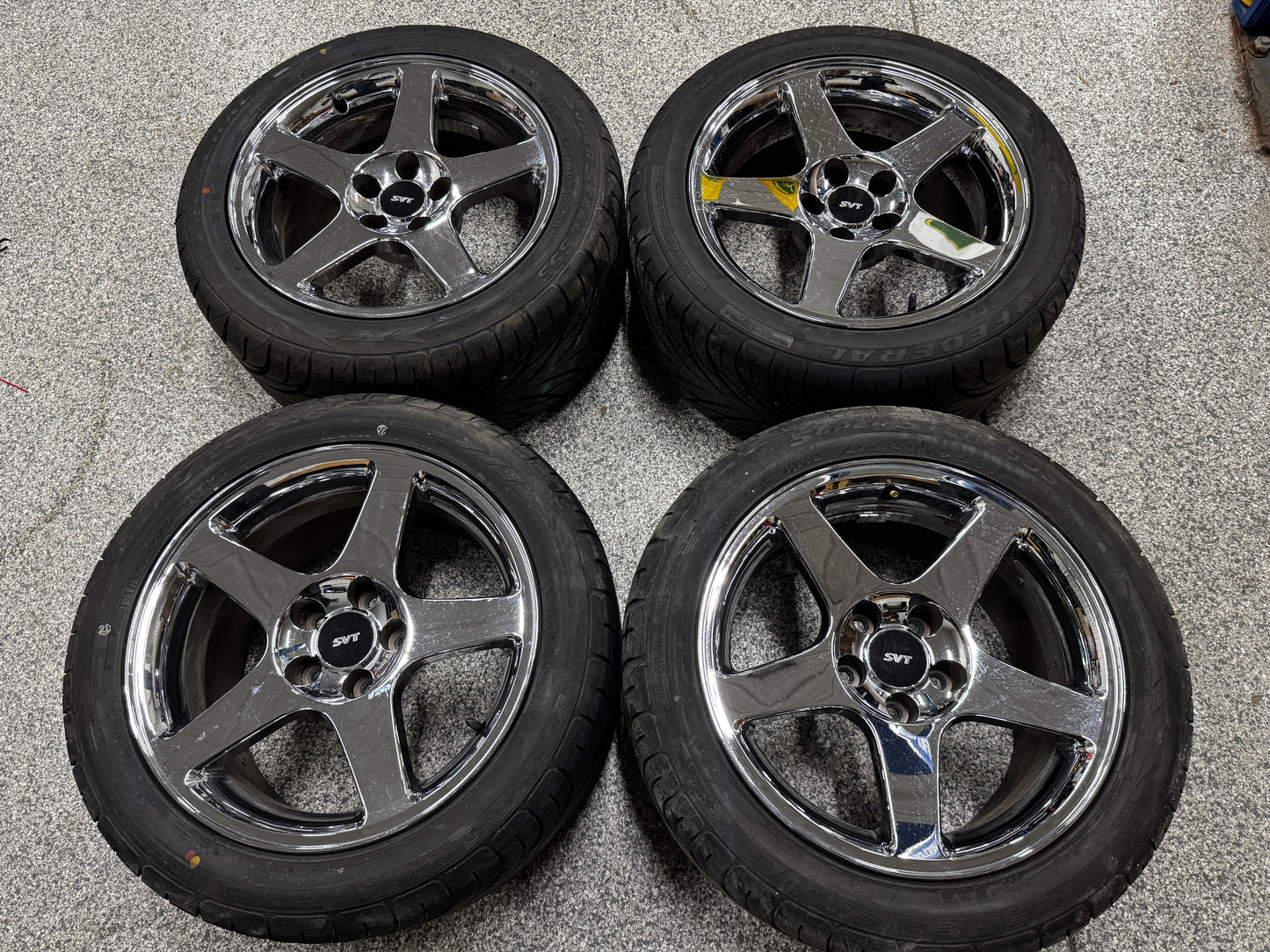 2003 2004 Ford Mustang Cobra SVT Chrome Wheels 17x9 OEM