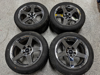 2003 2004 Ford Mustang Cobra SVT Chrome Wheels 17x9 OEM