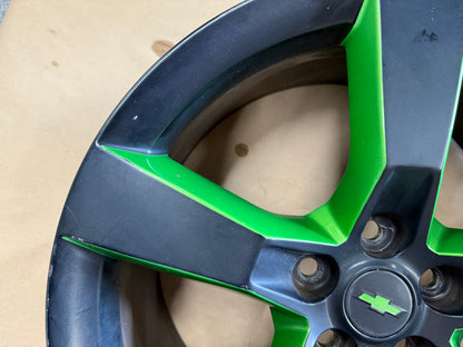 2010-2013 Chevrolet Camaro SS 20x9" Black/Green Wheel Rim