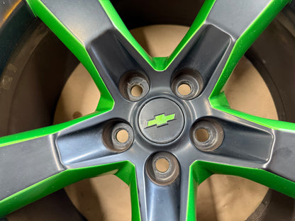 2010-2013 Chevrolet Camaro SS 20x9" Black/Green Wheel Rim