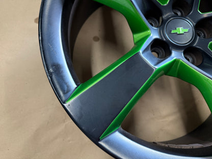 2010-2013 Chevrolet Camaro SS 20x8" Black/Green Wheel Rim