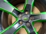 2010-2013 Chevrolet Camaro SS 20x8" Black/Green Wheel Rim