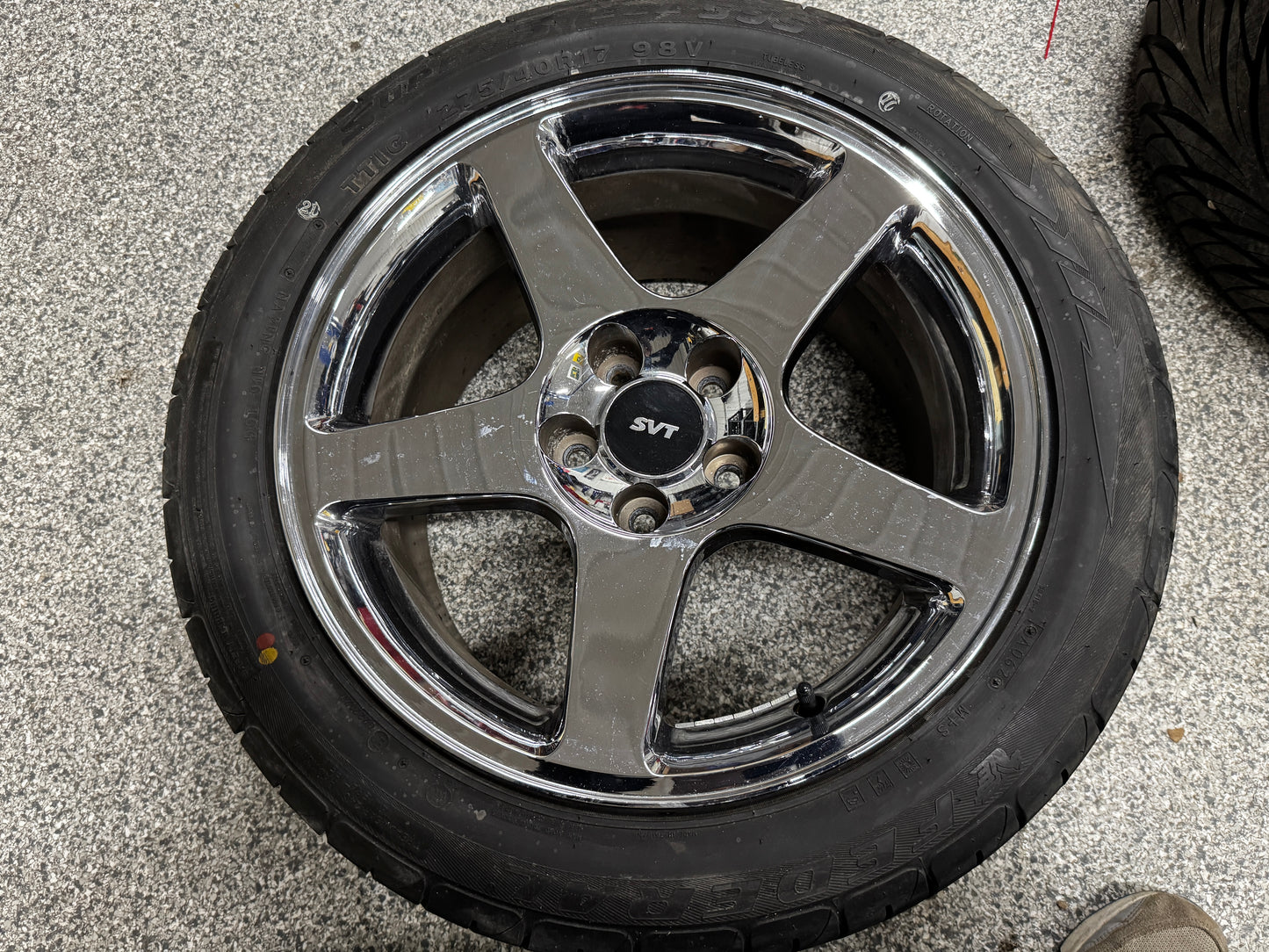 2003 2004 Ford Mustang Cobra SVT Chrome Wheels 17x9 OEM