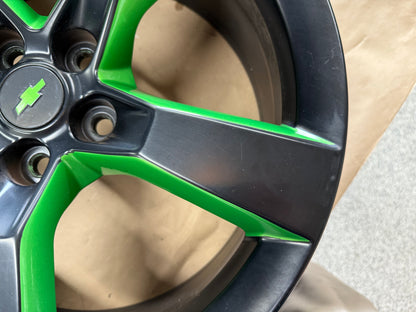2010-2013 Chevrolet Camaro SS 20x8" Black/Green Wheel Rim