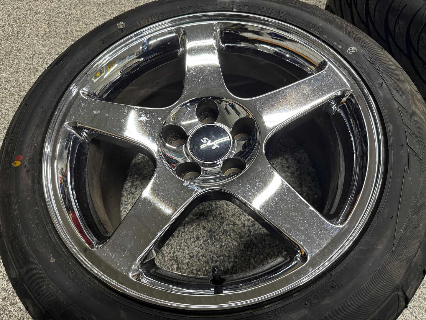 2003 2004 Ford Mustang Cobra SVT Chrome Wheels 17x9 OEM