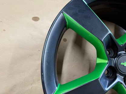 2010-2013 Chevrolet Camaro SS 20x8" Black/Green Wheel Rim