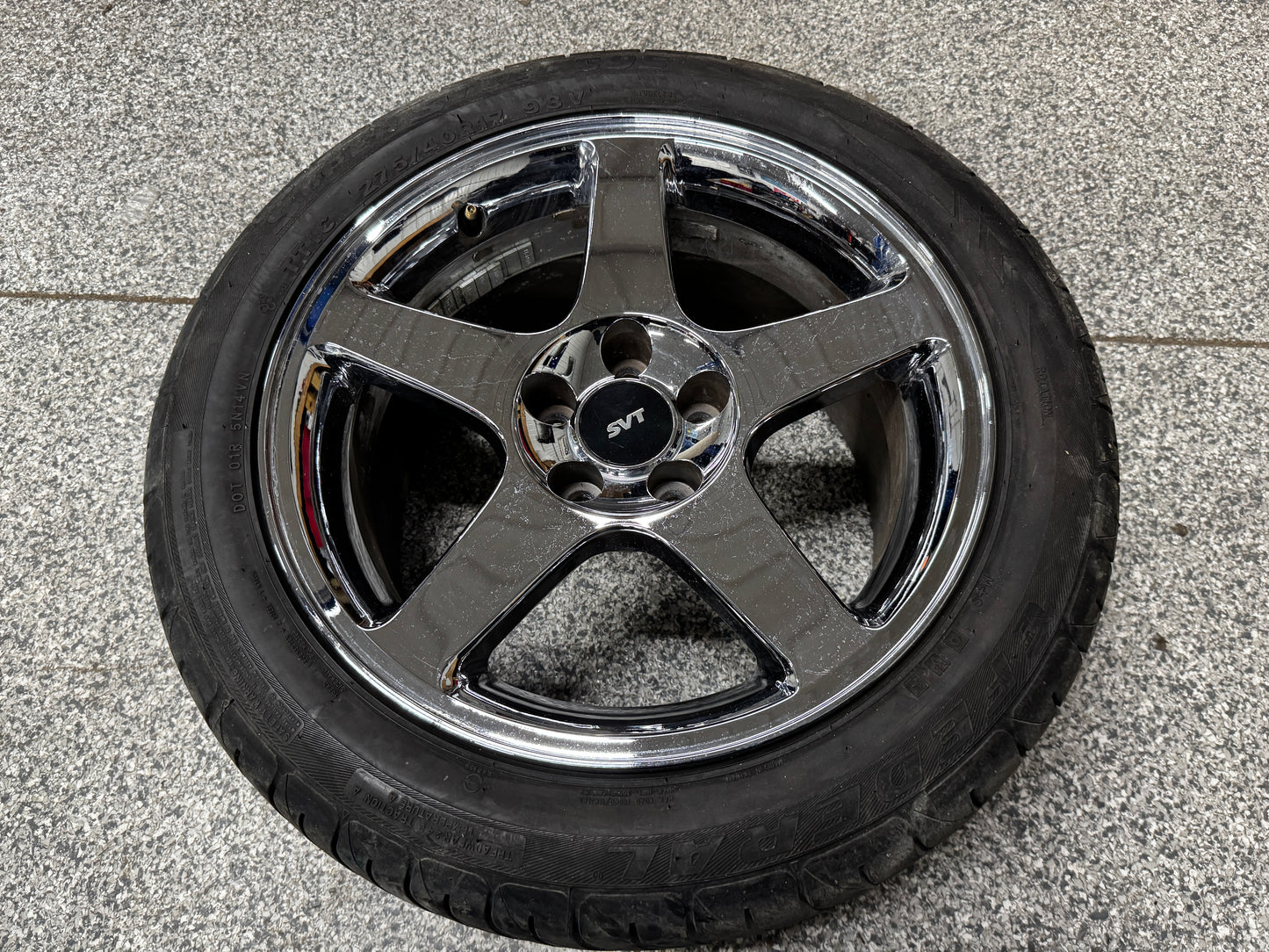 2003 2004 Ford Mustang Cobra SVT Chrome Wheels 17x9 OEM
