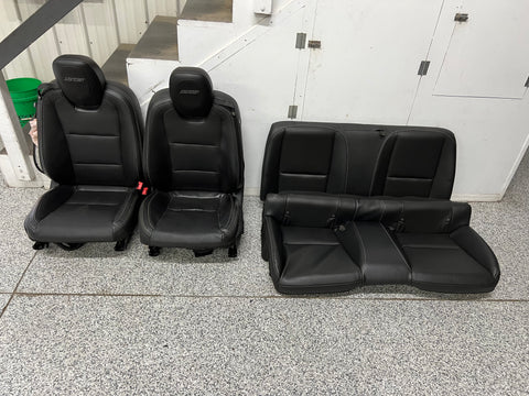 2010-2015 Chevy Camaro SS Black Leather Seats Front & Rear Coupe