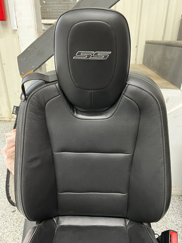 2010 2015 Chevy Camaro SS Black Leather Seats Front Rear Coupe Midway Mustang