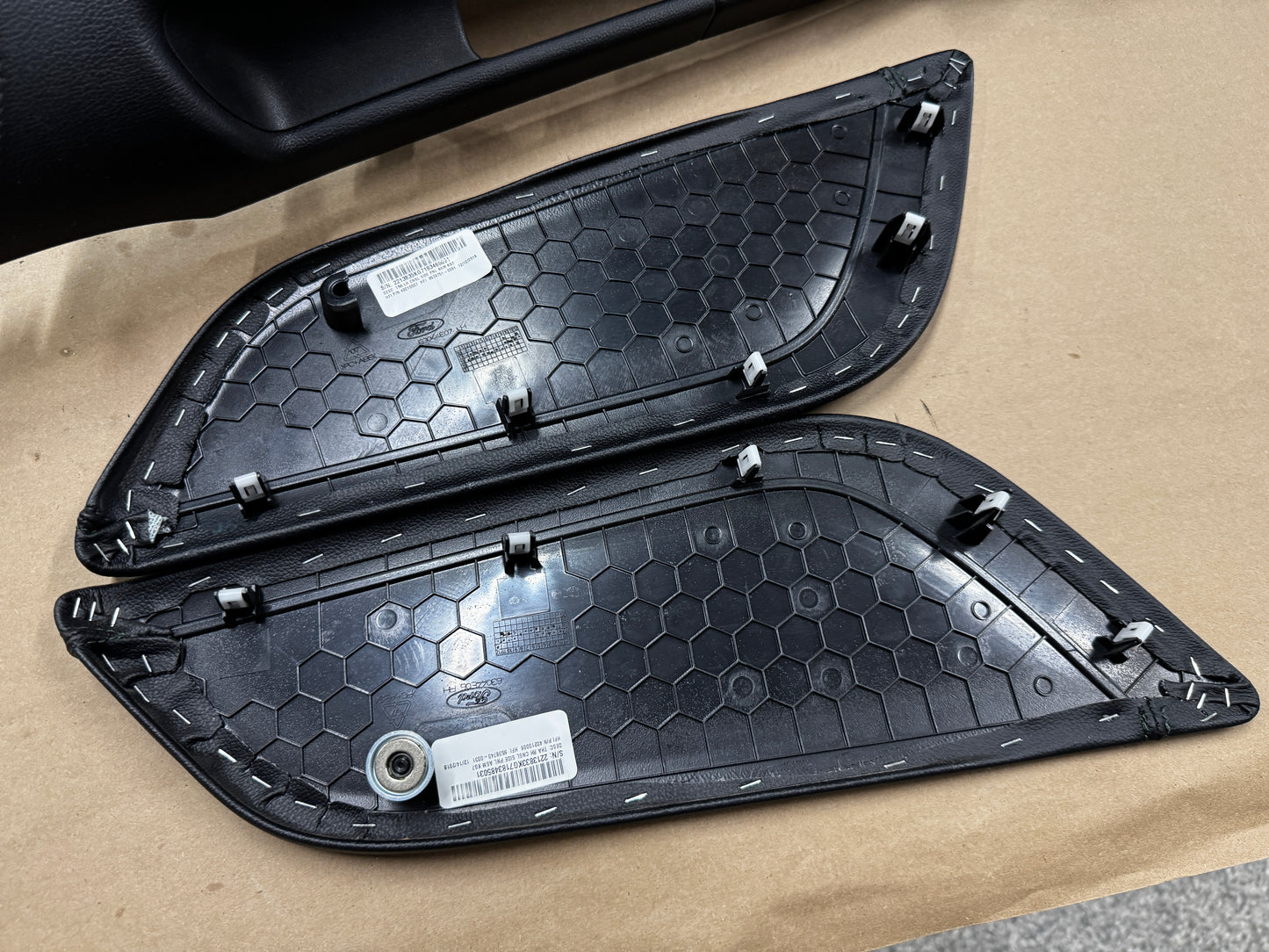 2018-2023 Mustang Bullitt Center Console Top Interior Trim Pieces Leather Green