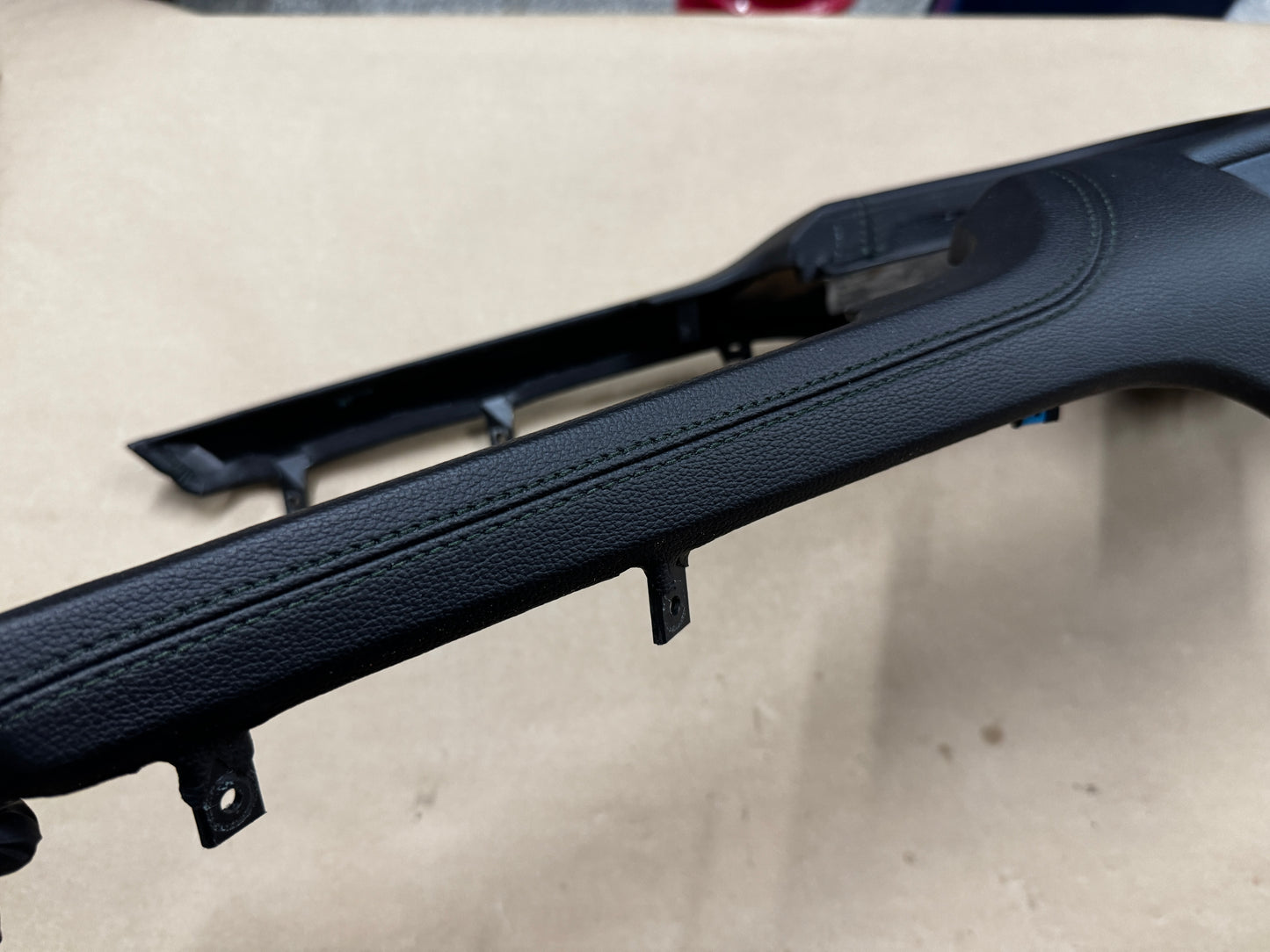 2018-2023 Mustang Bullitt Center Console Top Interior Trim Pieces Leather Green