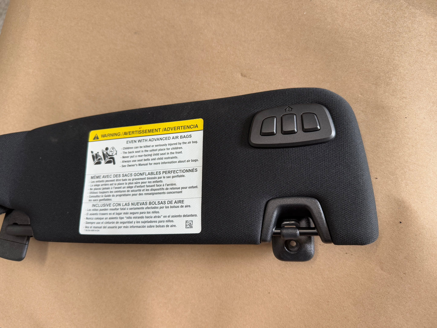 2015-2023 Ford Mustang Coupe Sun Visors Pair "Home Link"
