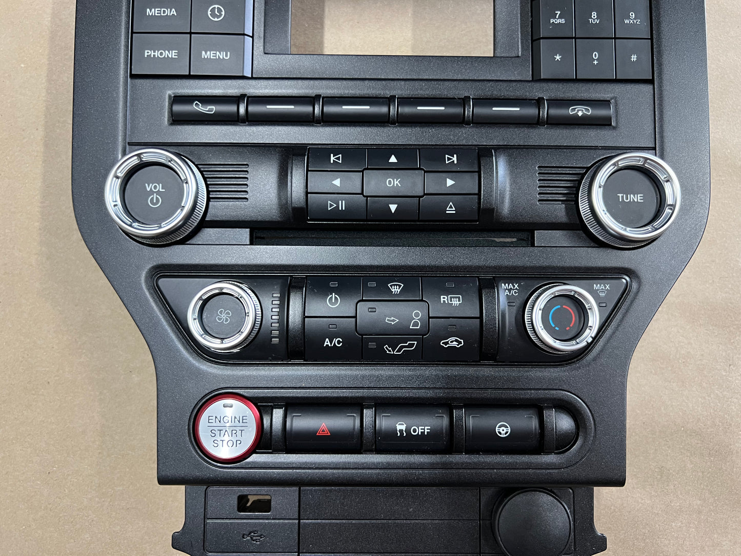 2018-2023 Ford Mustang GT Face Plate Radio Trim Piece