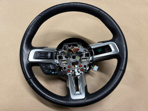 2018-2023 Ford Mustang Leather Steering Wheel Black "Manual"