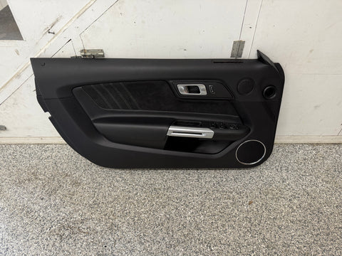 2018-2023 Ford Mustang GT LH Driver Leather/Suede Insert Door Panel Grey Stitch