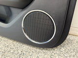 2018-2023 Ford Mustang GT LH Driver Leather/Suede Insert Door Panel Grey Stitch