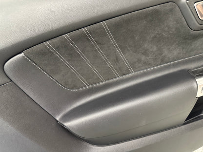 2018-2023 Ford Mustang GT LH Driver Leather/Suede Insert Door Panel Grey Stitch