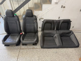 2015-2017 Ford Mustang GT Premium Leather Front Rear Seats Black Heated Cooled