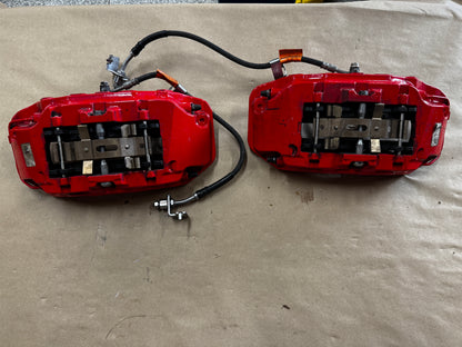 2024-2026 Ford Mustang GT Red 6 Piston Front Brake Calipers OEM Brakes 9k Miles