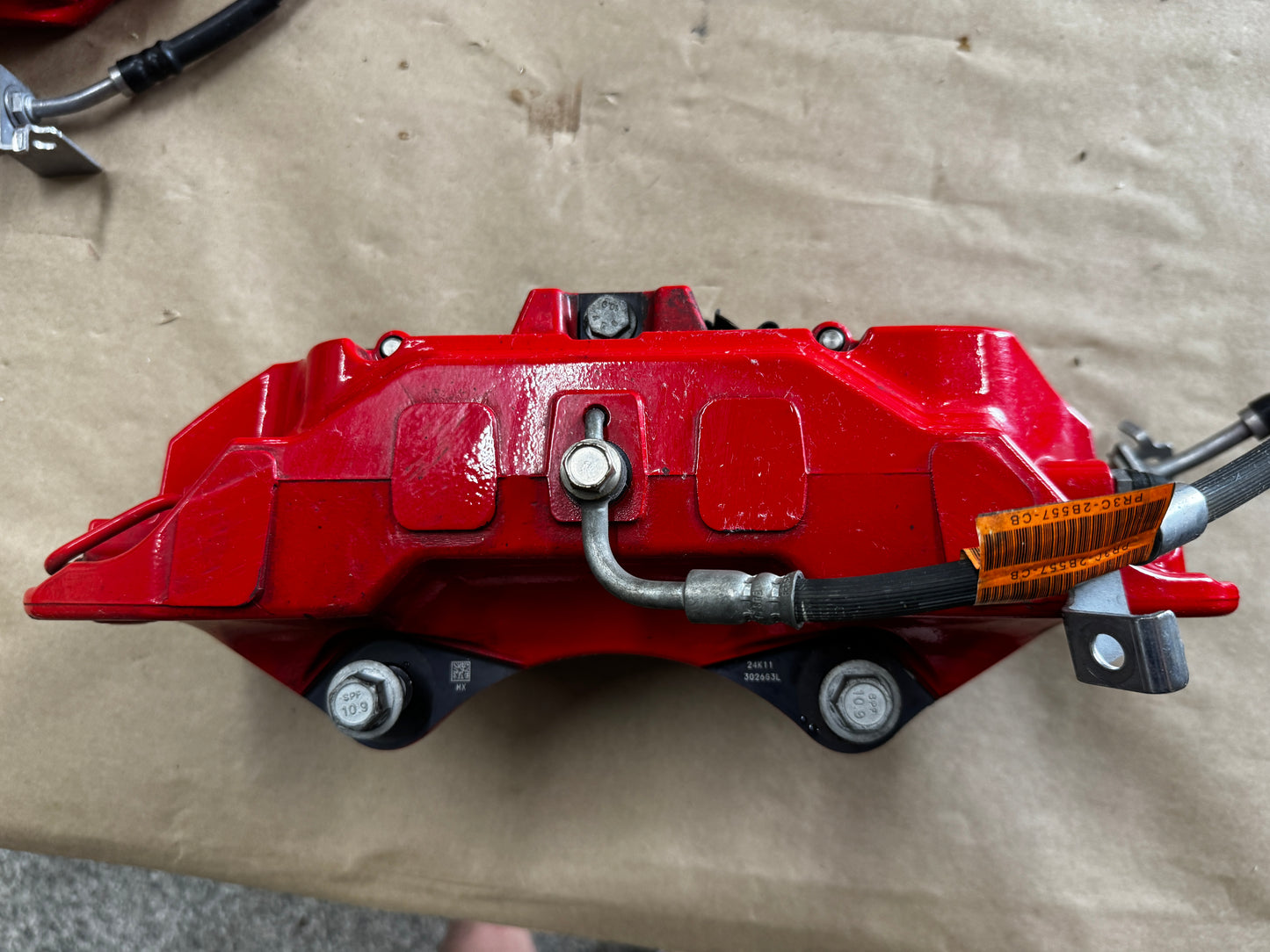 2024-2026 Ford Mustang GT Red 6 Piston Front Brake Calipers OEM Brakes 9k Miles