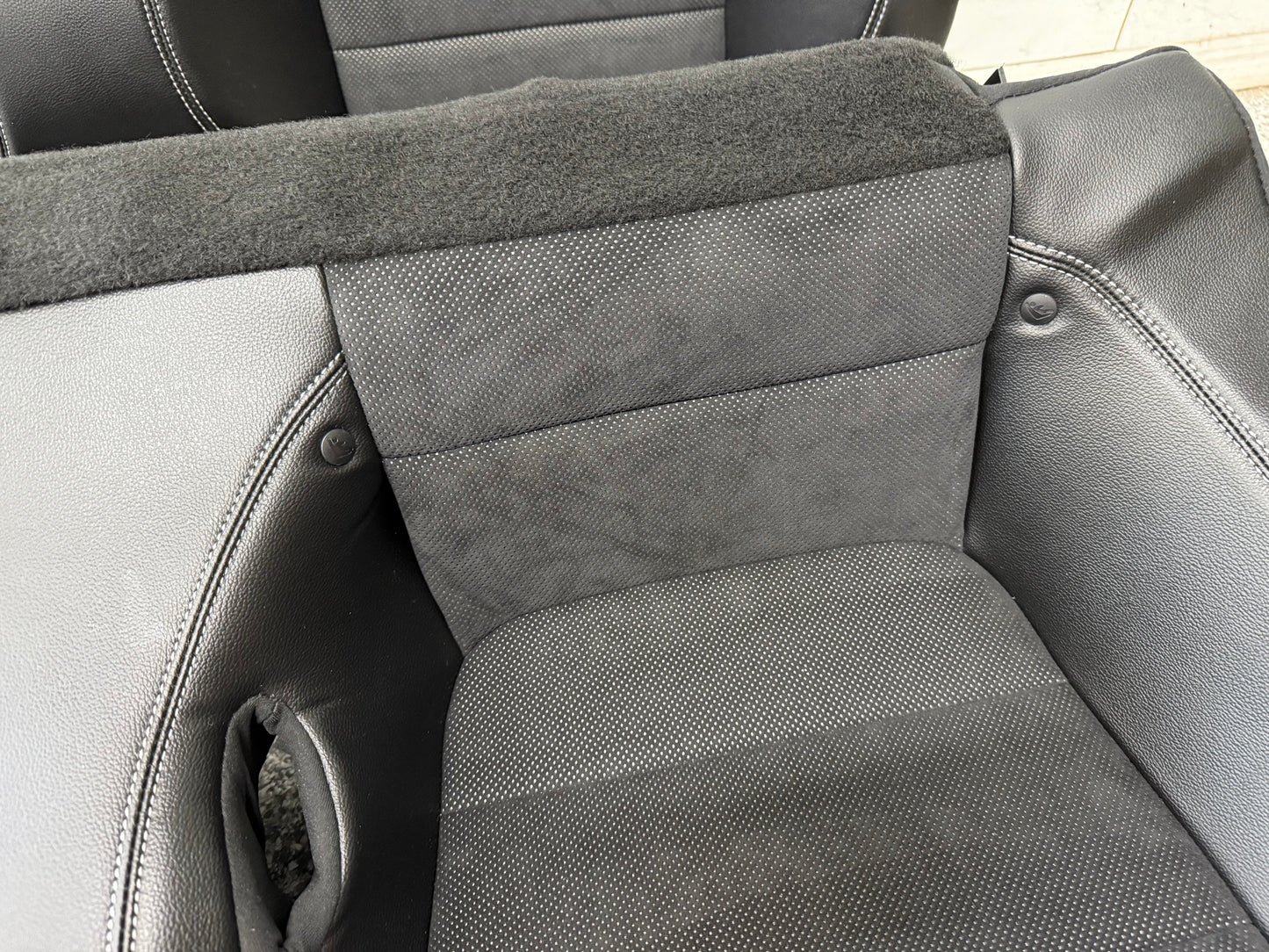 2018-2023 Ford Mustang GT Convertible Rear Seats Suede/Black Leather