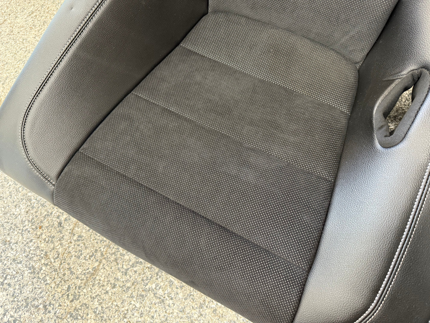 2018-2023 Ford Mustang GT Convertible Rear Seats Suede/Black Leather