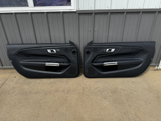 2024-2026 Mustang GT EcoBoost LH RH  Leather Insert Door Panels Pair -OEM