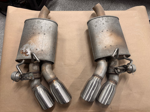 2012-2015 Chevrolet Camaro OEM Quad Tip Mufflers RH LH Pair Used