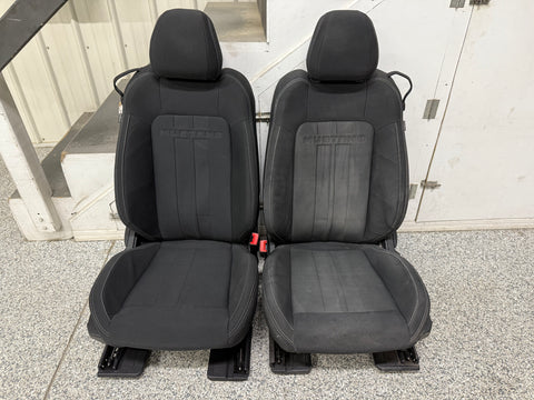2018-2023 Ford Mustang GT Black Cloth Seats Coupe Front Power Seats