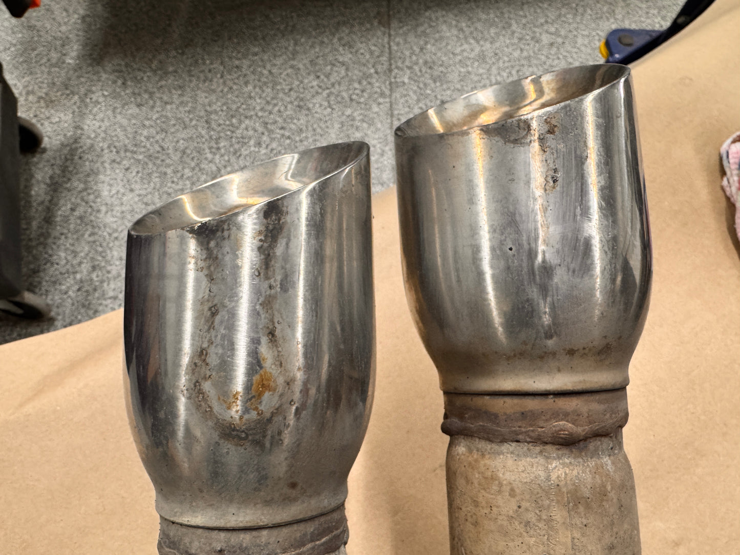 2012-2015 Chevrolet Camaro OEM Quad Tip Mufflers RH LH Pair Used