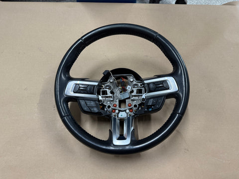 2018-2023 Ford Mustang Leather Steering Wheel Black "Manual"