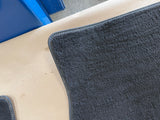 2015-2023 Ford Mustang Black Front Floor Mats Carpet "Grey Stitch"