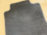 2015-2023 Ford Mustang Black Front Floor Mats Carpet "Grey Stitch"