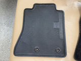 2015-2023 Ford Mustang Black Front Floor Mats Carpet "Grey Stitch"