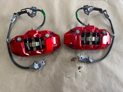 2024-2026 Ford Mustang GT 4 Piston Rear Brake Calipers OEM Brakes Red