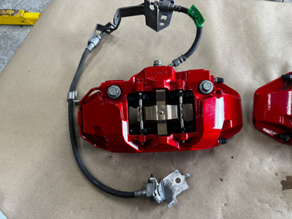 2024-2026 Ford Mustang GT 4 Piston Rear Brake Calipers OEM Brakes Red