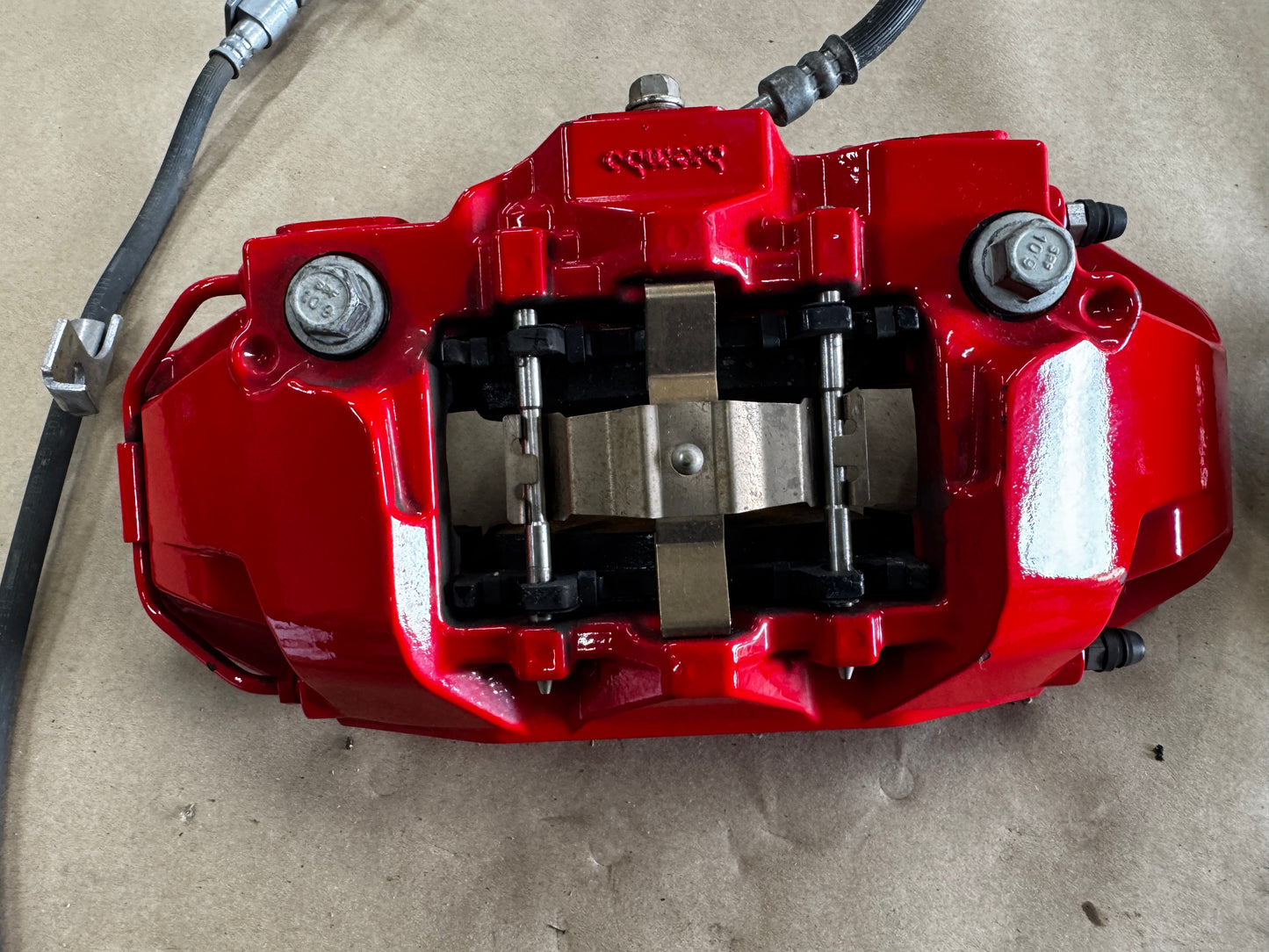 2024-2026 Ford Mustang GT 4 Piston Rear Brake Calipers OEM Brakes Red