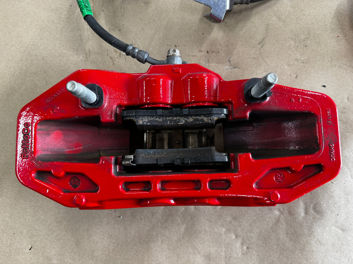 2024-2026 Ford Mustang GT 4 Piston Rear Brake Calipers OEM Brakes Red