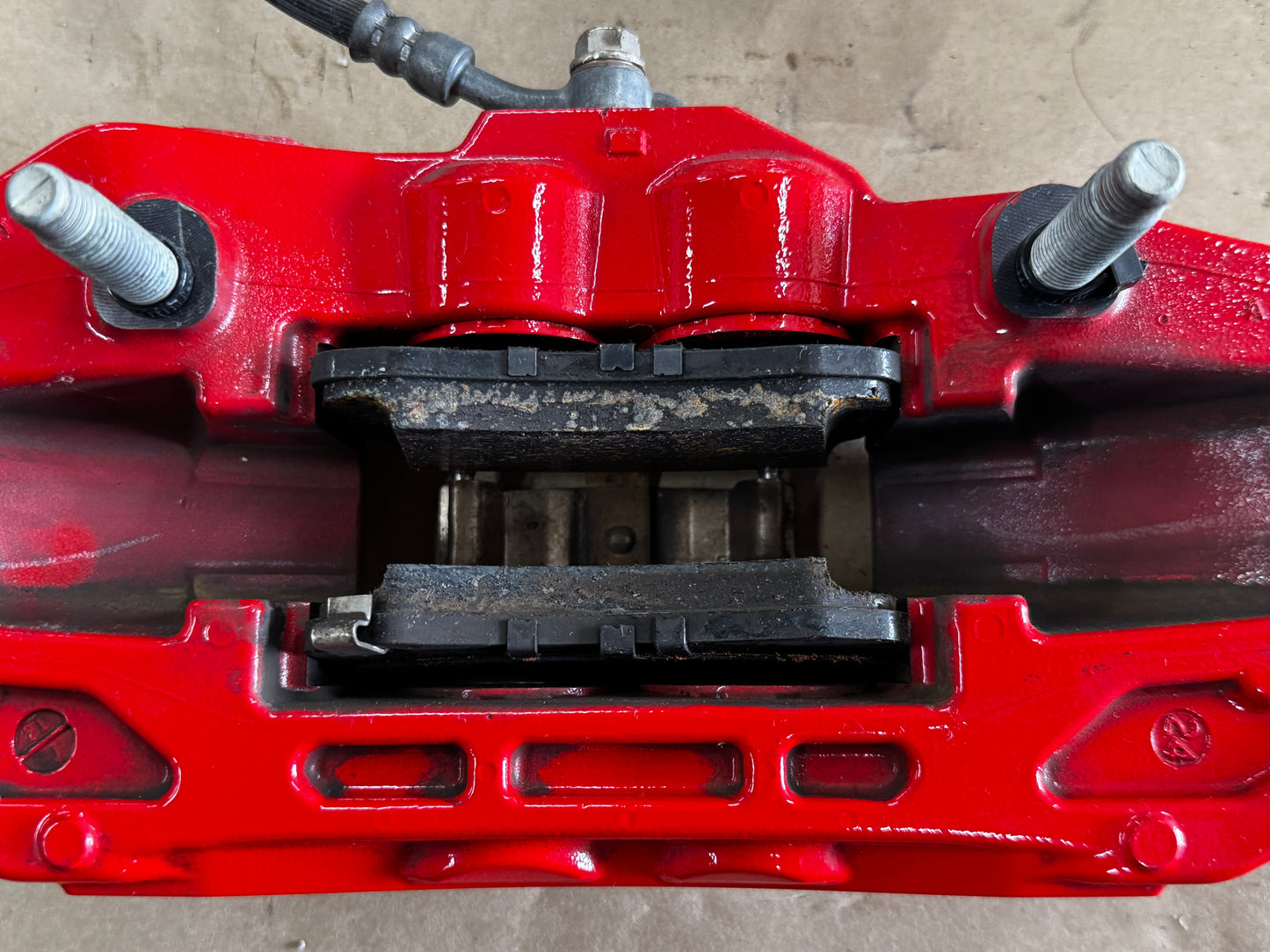 2024-2026 Ford Mustang GT 4 Piston Rear Brake Calipers OEM Brakes Red