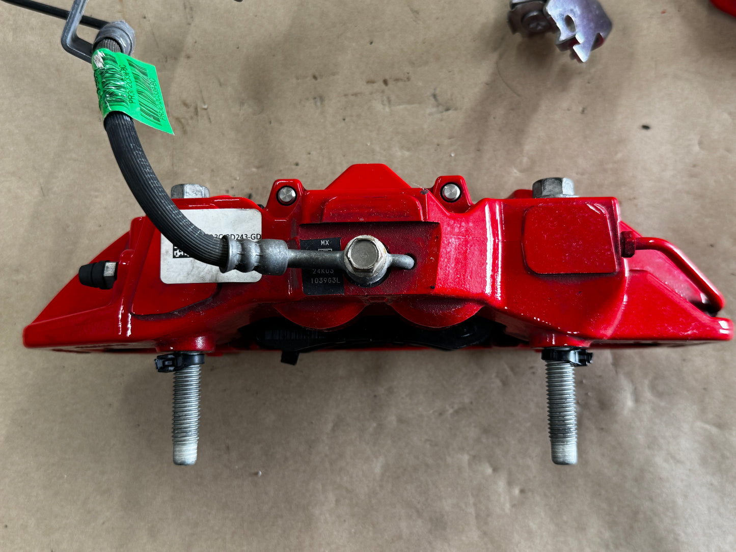 2024-2026 Ford Mustang GT 4 Piston Rear Brake Calipers OEM Brakes Red