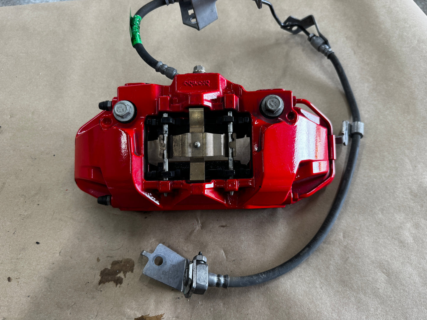 2024-2026 Ford Mustang GT 4 Piston Rear Brake Calipers OEM Brakes Red