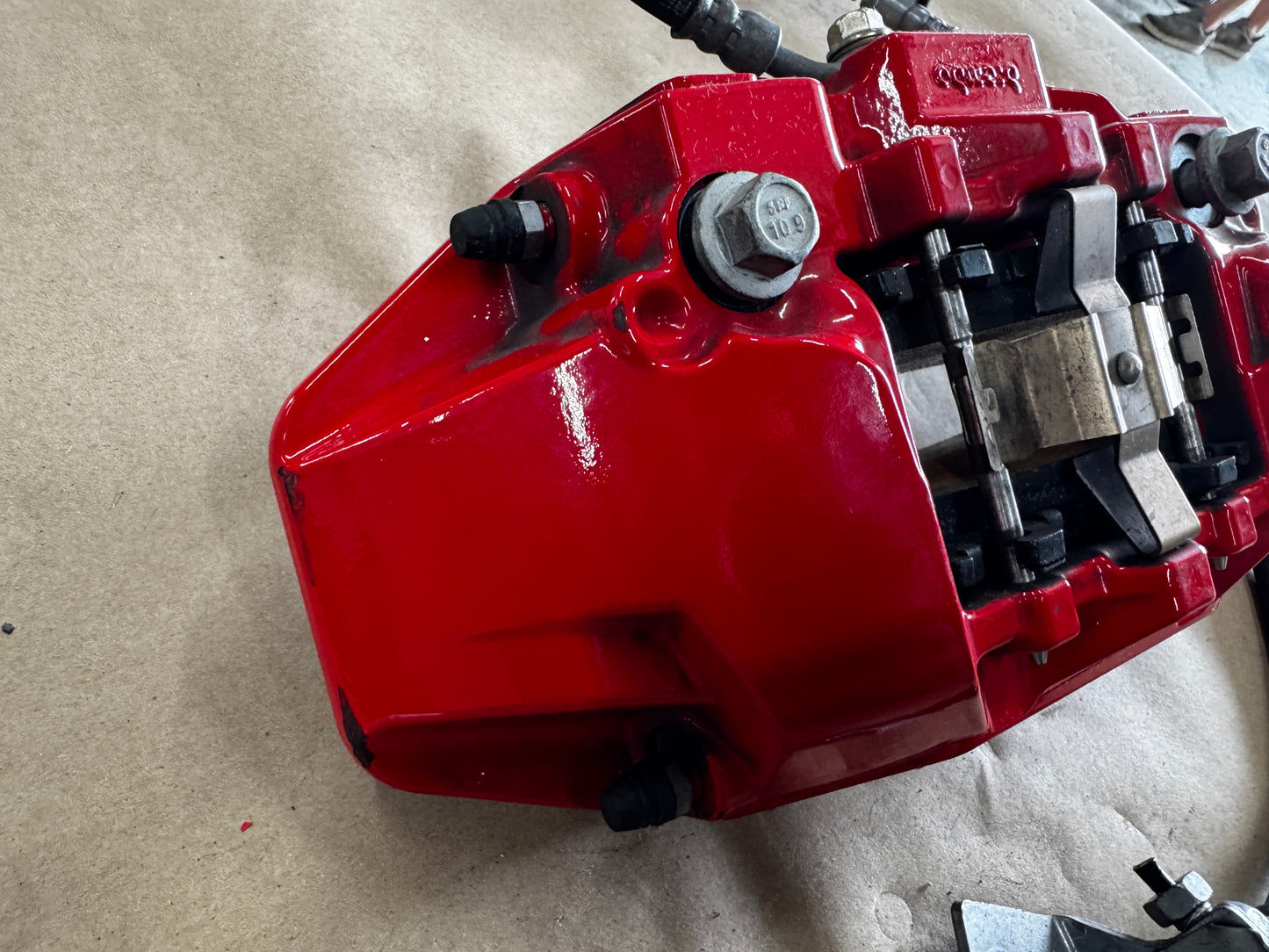 2024-2026 Ford Mustang GT 4 Piston Rear Brake Calipers OEM Brakes Red