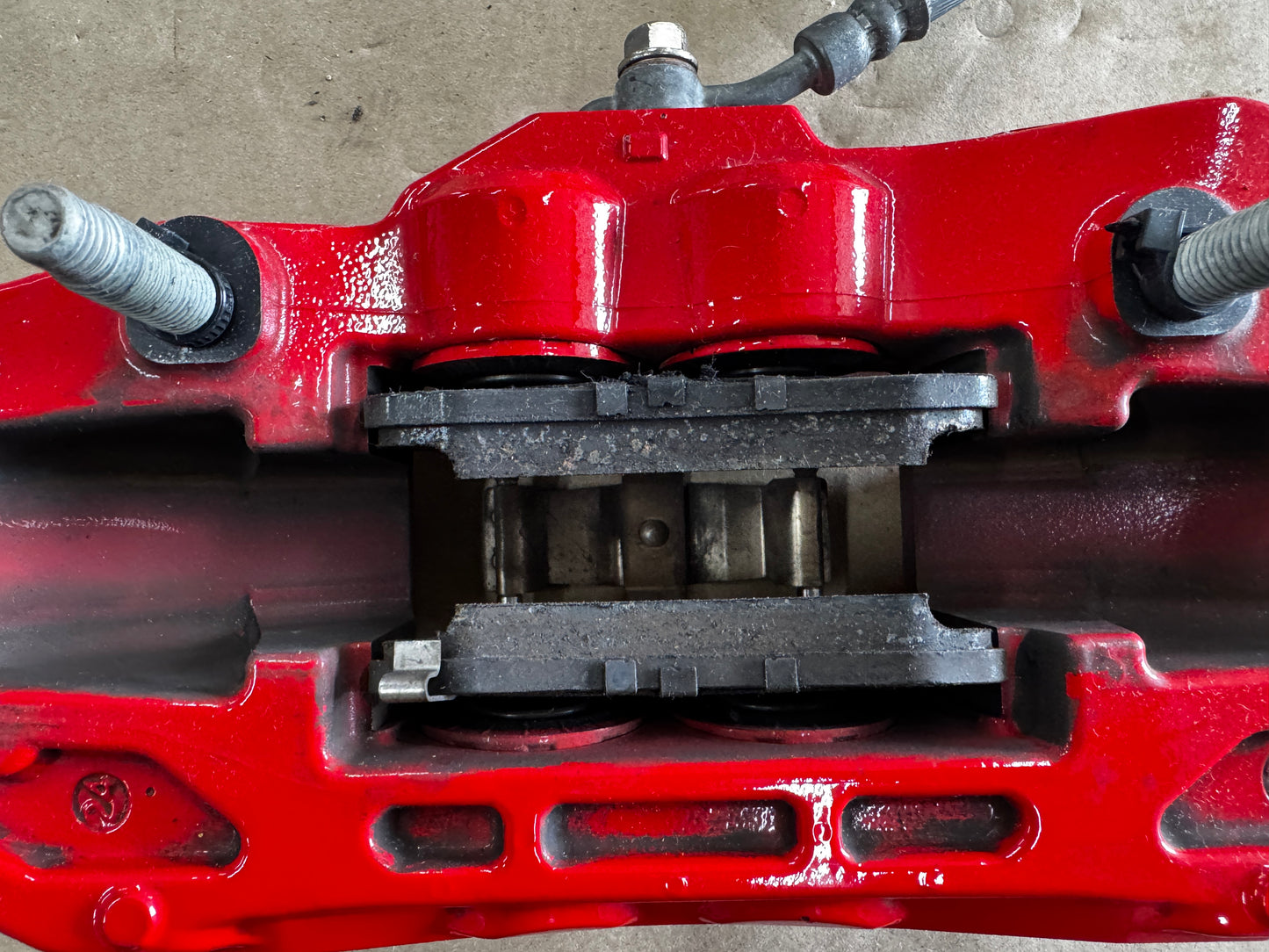 2024-2026 Ford Mustang GT 4 Piston Rear Brake Calipers OEM Brakes Red